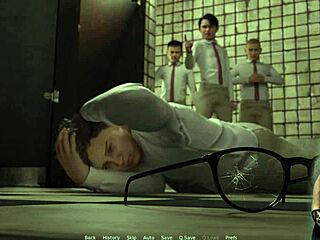 Milf slave grows up in leather bondage with see-through tits