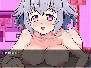 exhibitionist girl serina suzuyo flashes and masturbates in anime hentai game