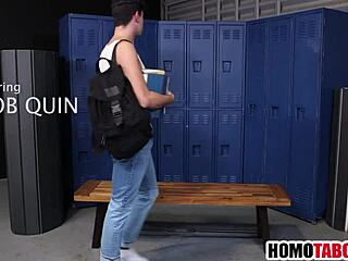 step uncle bangs him hard during a sweaty gym session, no holding back