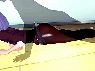 Female teacher needs energy in 3d