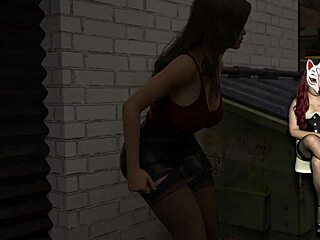 Steps of Debauchery - Undressing in Back Alley Cosplay Scene