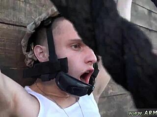 Straight guys dicks peeking out in solo gay blowjob close up!