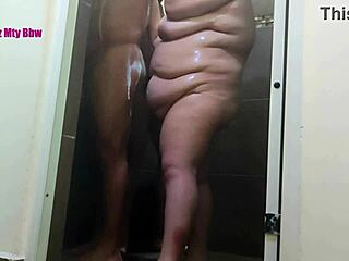 Bisexual trio in the shower with husband and compadre