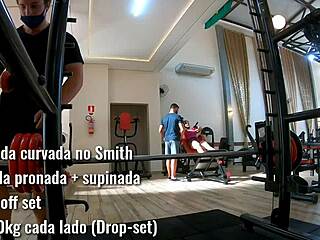 Flexible workout in panties and thong for back muscles