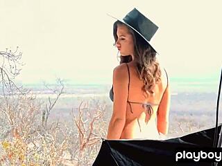 Behind the scenes skinny gay stripper undresses outdoors shaved and hairless 😏