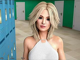 Being a Dik 5中的金发妞大屁股被猛烈撞击