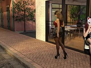 Steps of Debauchery - Undressing in Back Alley Cosplay Scene