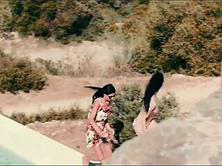 Voyeuristic brunette watches european couple fuck hard