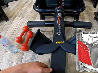 Flexible workout in panties and thong for back muscles