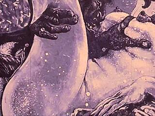 vintage erotické kresby z antických komiksů a kreslených