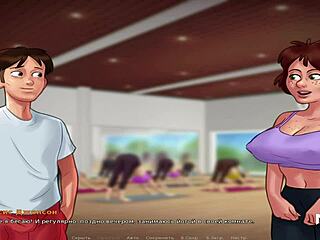 Mature woman does yoga in Summertime Saga episode 1 24