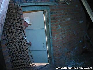 Vlaska's casual teen blowjob in attic view