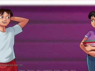 Zralá ženská dělá jógu v Summertime Saga ep124