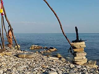 Hey, check Moana cosplay nude, dildo play on beach!