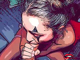 intense halloween clown fuck animation