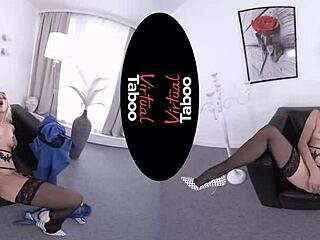 Big tits and ass in virtual taboo office pov