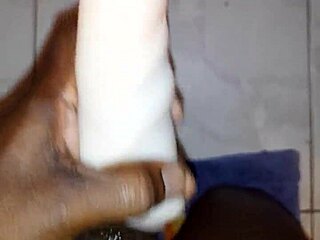 Ebony Guy Fucks Fleshlight With Big Cock, Ends With Cumshot