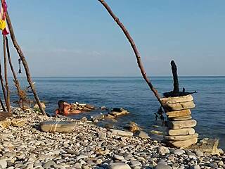 Hey, check Moana cosplay nude, dildo play on beach!