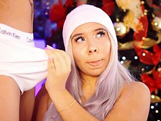 the medellin slut with innocent look sucks cock eagerly