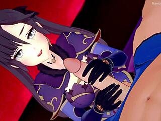 ¡Ey, Mona en nuevo gameplay de Genshin quiere polla en el love hotel!