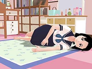 Lihat Mia, cewek anime sekolah pake seragam sailor!