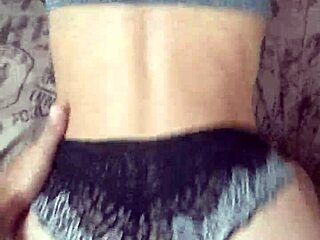 young stepsister with brown skin moves her big ass in the video