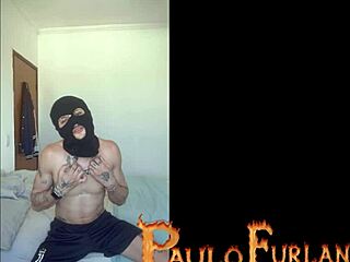 Muscular twink strips and rips clothes before cumming hard