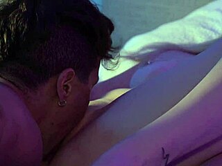 A horny college girl takes a huge cock