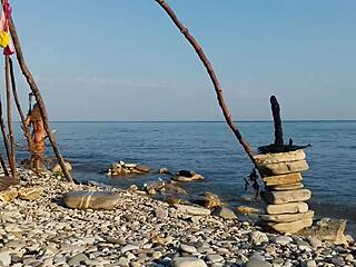 Hey, check Moana cosplay nude, dildo play on beach!