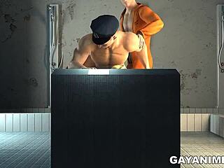 ugh, 3d cop rimmed and toyed hard