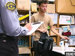 black cop dominates straight teen in intense action.