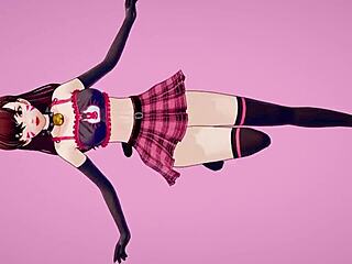 d va gatita dances bent over in cosplay