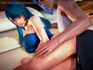 honey select featuring sarutobi yuuki, 3d blue haired beauty