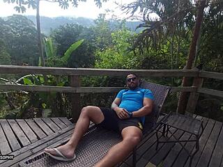 baby sophy in red lingerie bent over for doggystyle