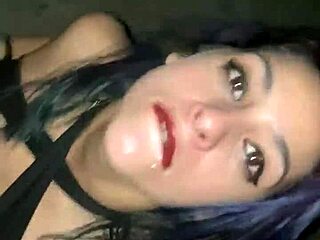 puerto rican latina sucks big white cock outdoors pov caught