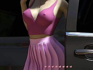 helping the pretty milf with big tits in bed during gameplay