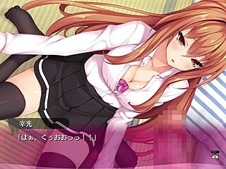 Hentai game with cum shower and blowbang action