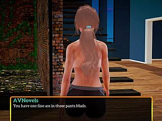 Blonde with small tits plays game.