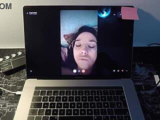 Spanish Milf Fucks Fan on Webcam