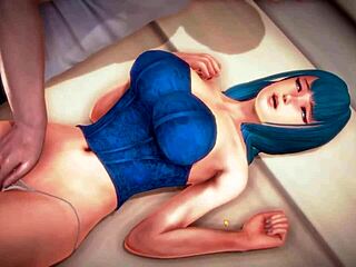 honey select featuring sarutobi yuuki, 3d blue haired beauty