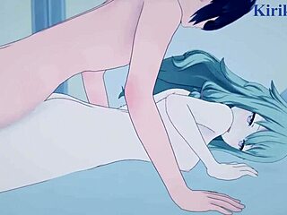 Wow, Kusanagi Nene and Akiyama Mizuki in Wild Hentai Sex!