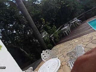 baby sophy in red lingerie bent over for doggystyle