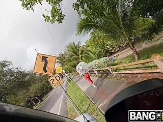 Essie's big ass snows cum on the bus with Ethan Seeks!