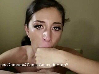 wet sloppy blowjob and deepthroat before bed, oops!