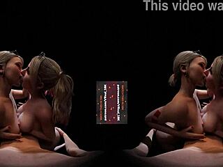 Can you handle this dirty double titfuck with cum and tongue kisses in 3d ffm threesome?