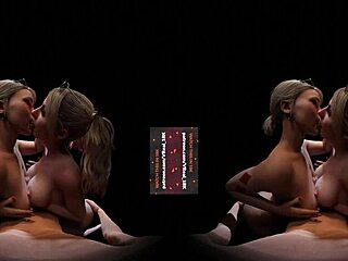 Can you handle this dirty double titfuck with cum and tongue kisses in 3d ffm threesome?
