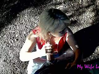 luna wanted my big cock at picnic spot right away