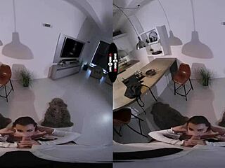 Josephine, the scandal girl, in dark room VR