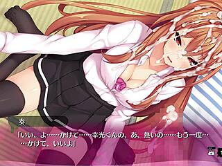 i indulged in a wild bukkake hentai game with lingerie blowbang action