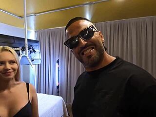 Behind The Scenes Of Anal And Blowjob Action With Blonde Slut